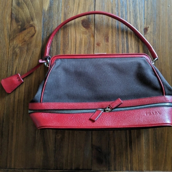 Prada B11172 Moro + Rosso Handbag - Picture 1 of 10